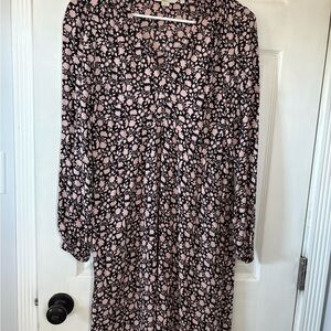 Boden Black and Pink Floral Dress